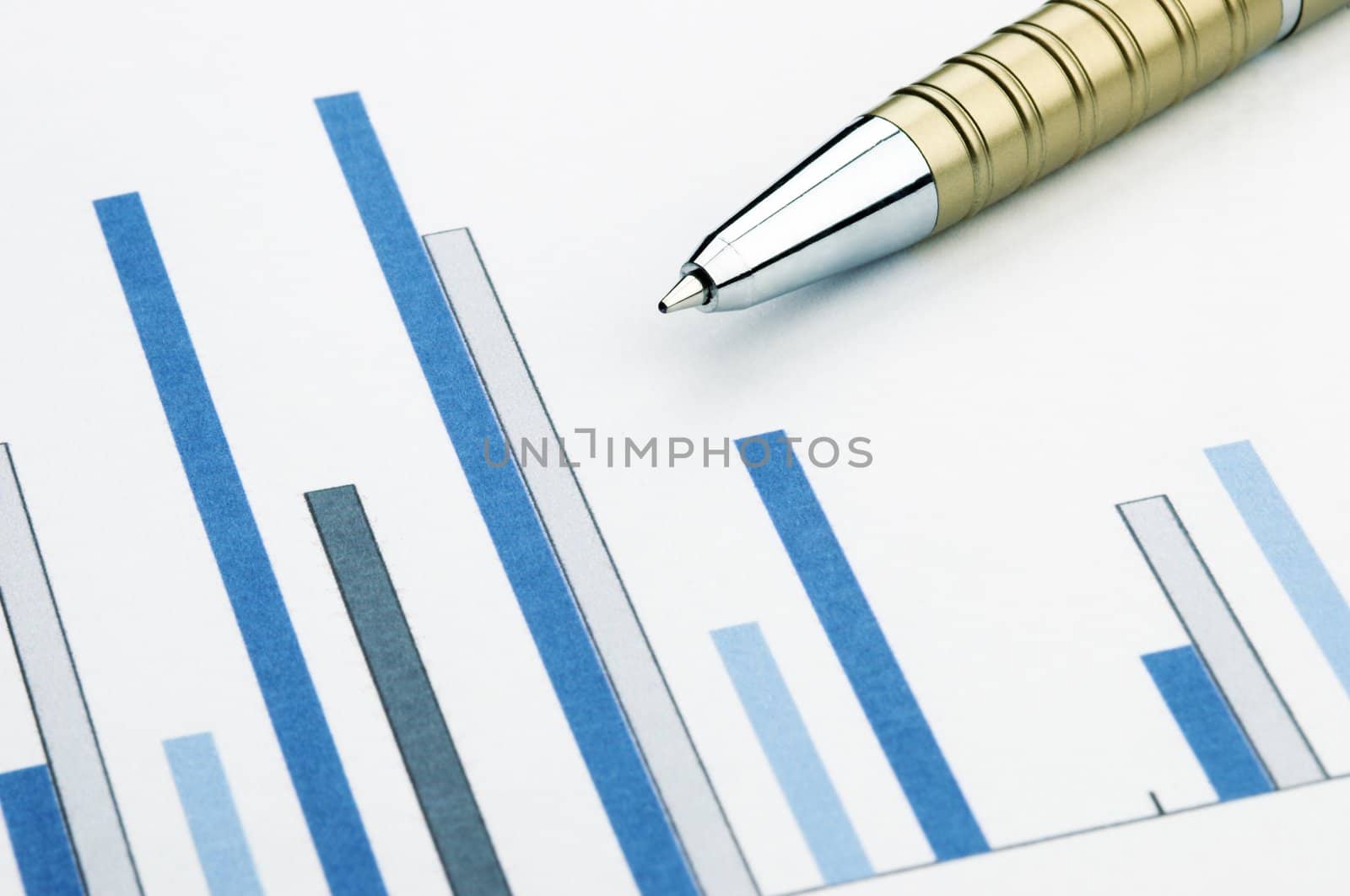 business concept,focus point on the pen(all graphs made by me)