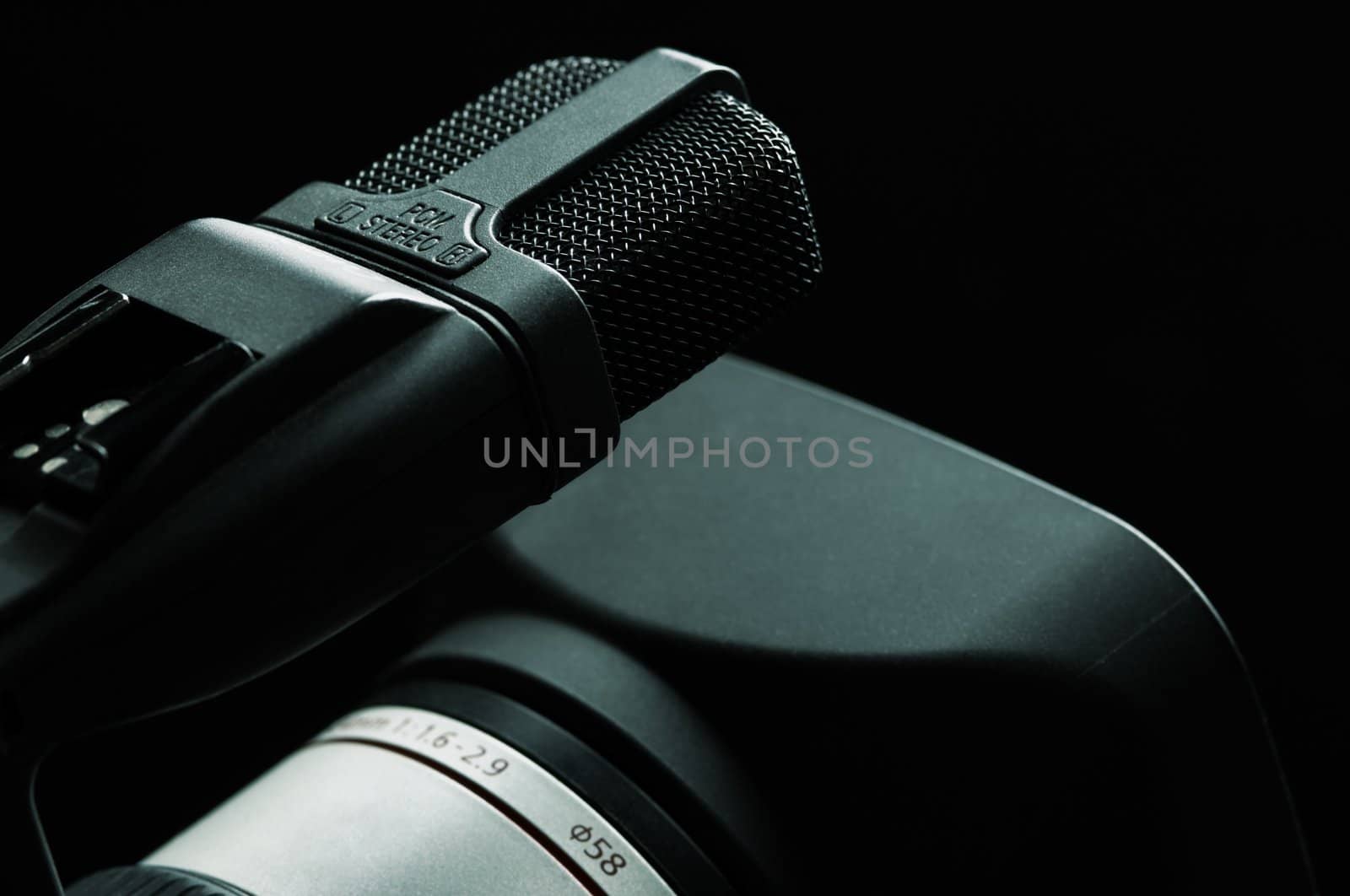 special toned photo f/x,focus point on the microphone