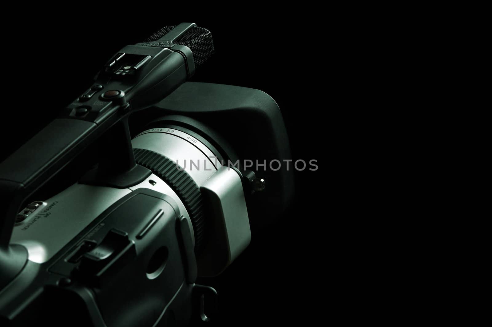 special toned photo f/x,focus point on the microphone and space for your text