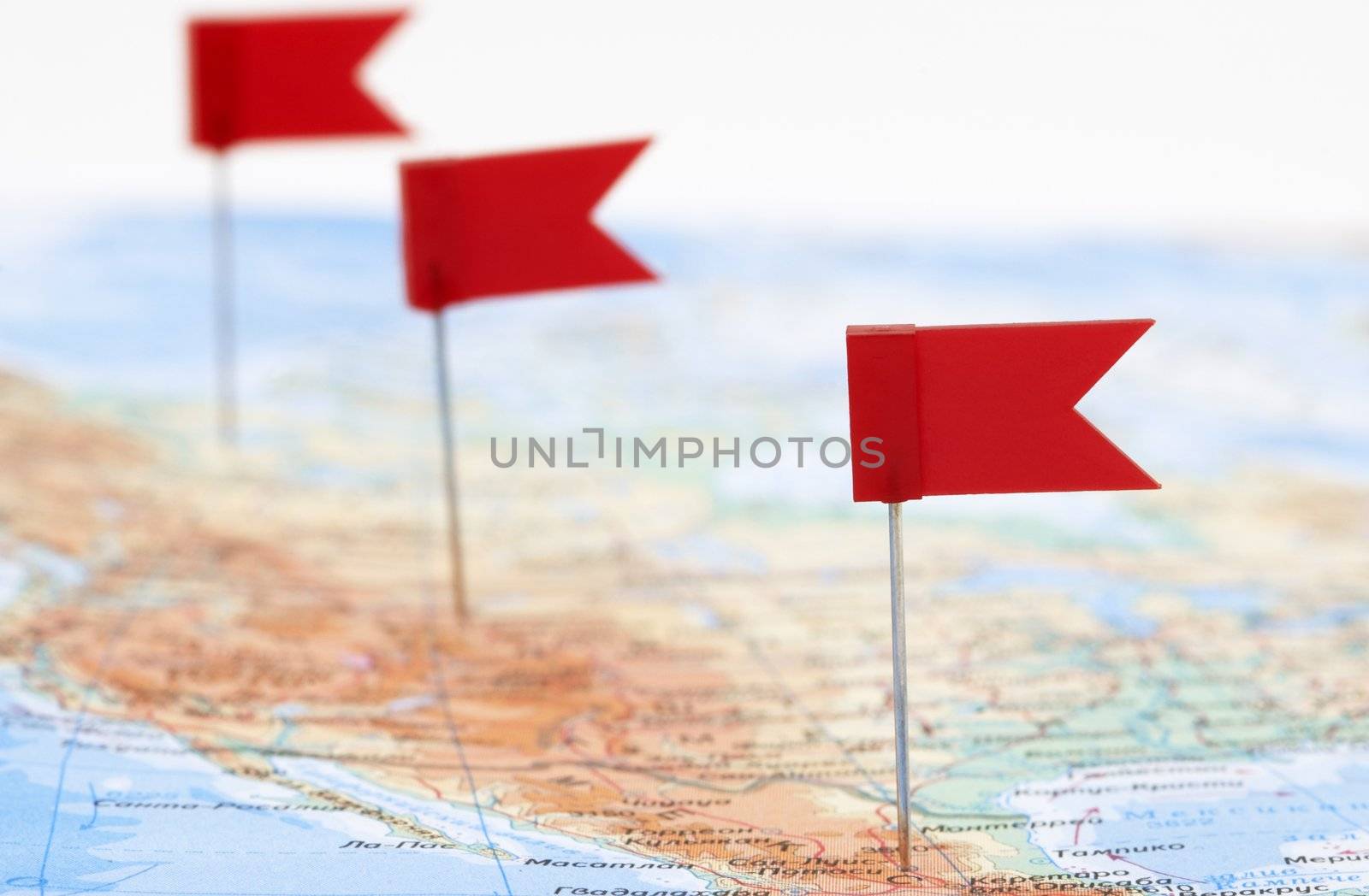 focus point on the nearest flag