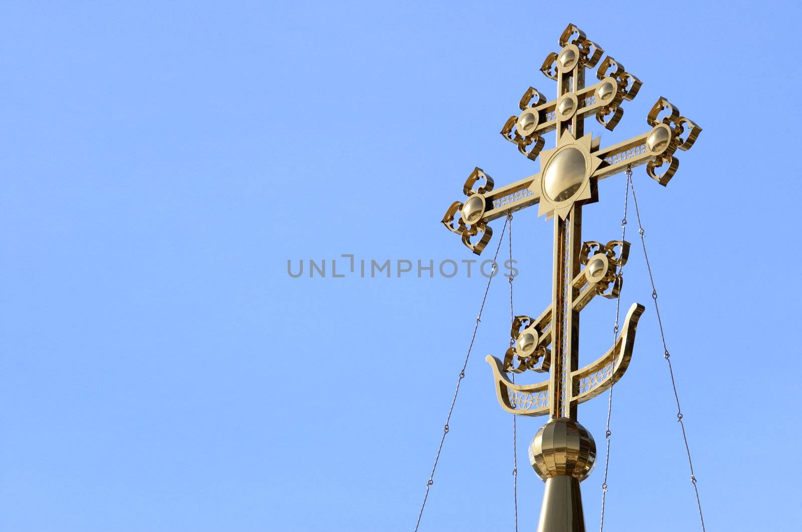 space for your text; focus point on the center of cross,
