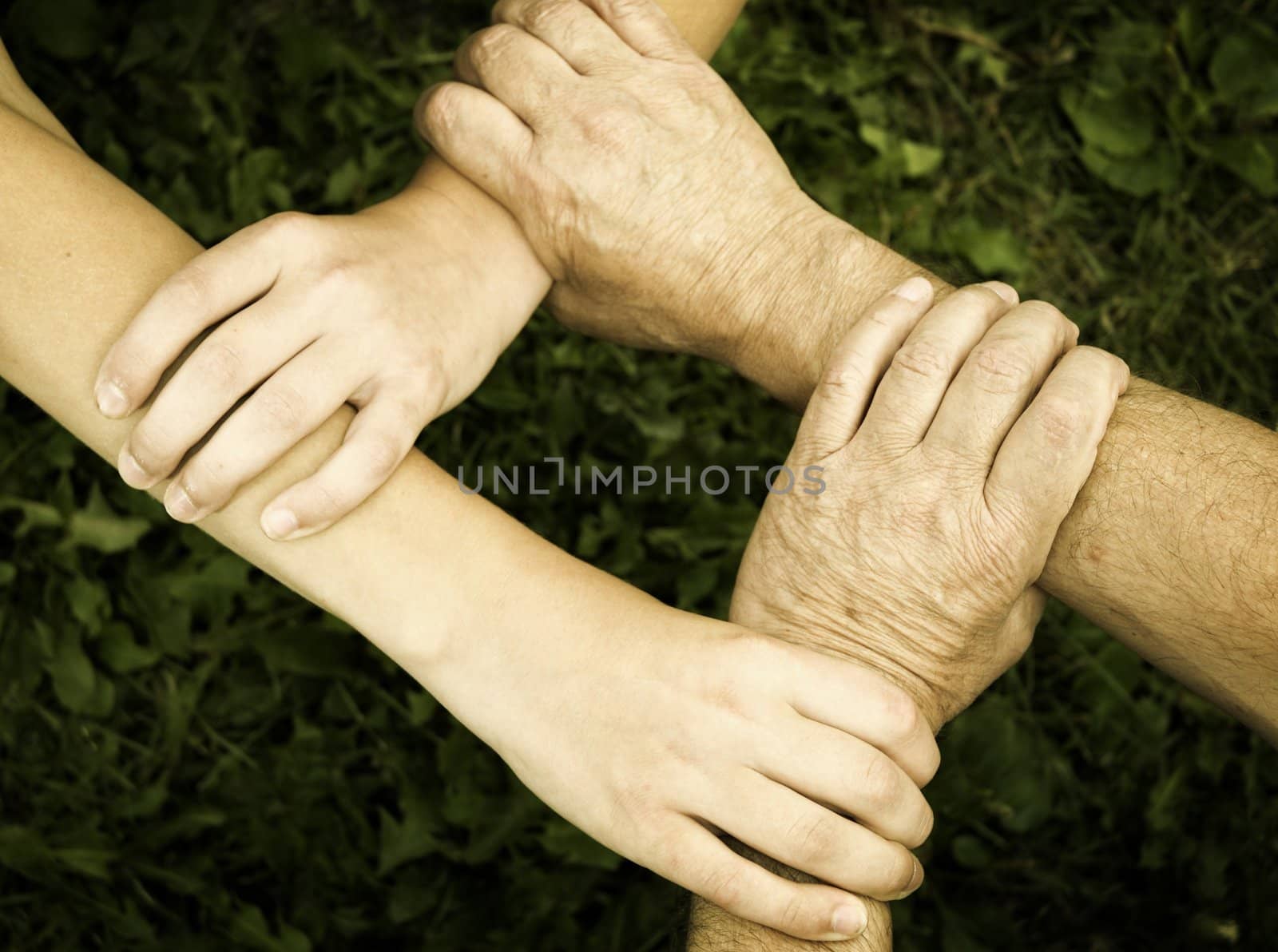 united hands,special toned photo f/x