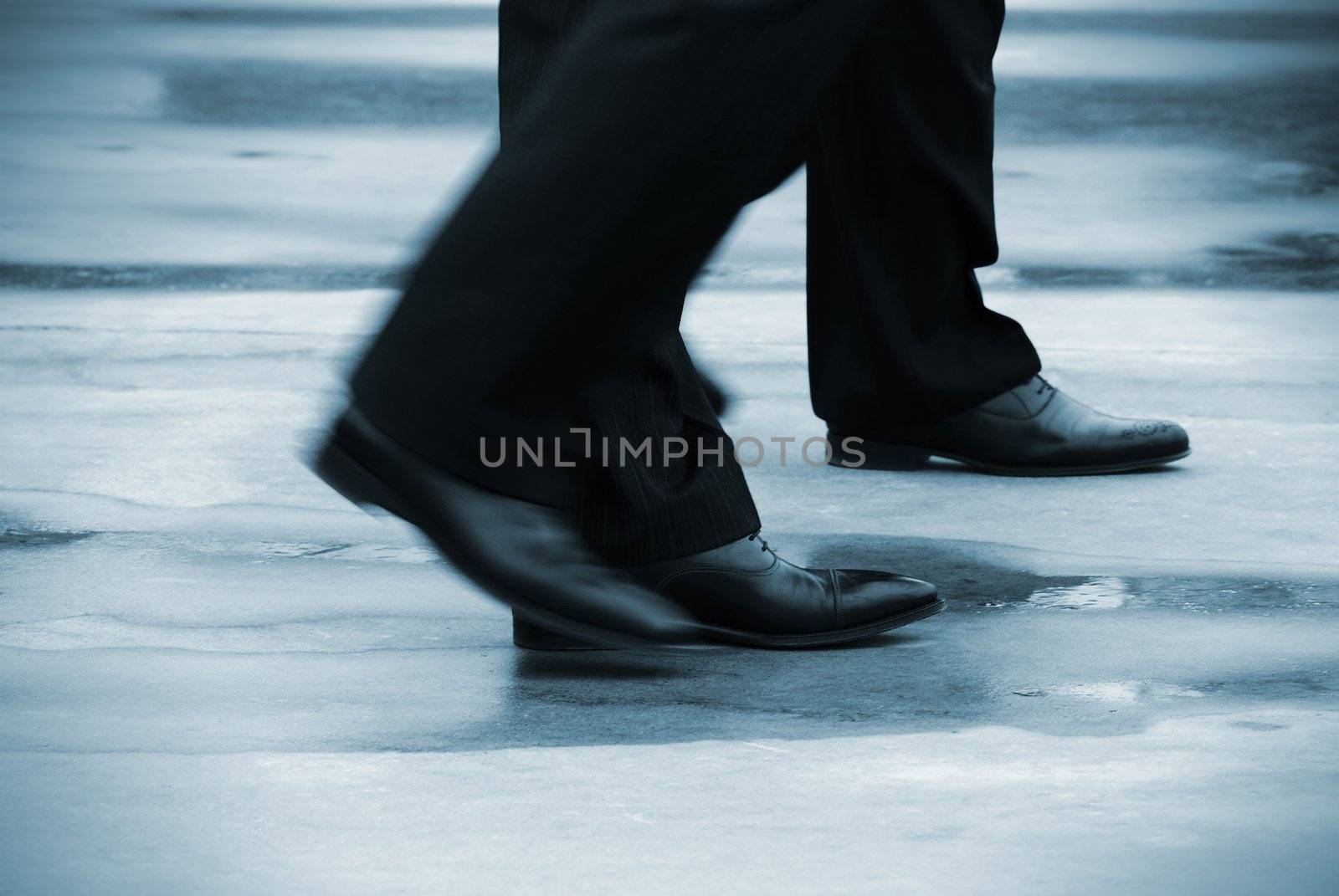 business motion (special blur and toned photo f/xwith dark vignetting)