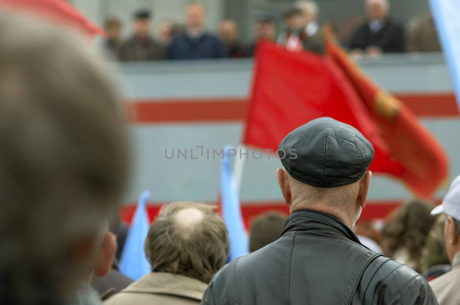 special toned photo f/x, focus point on the man with hat