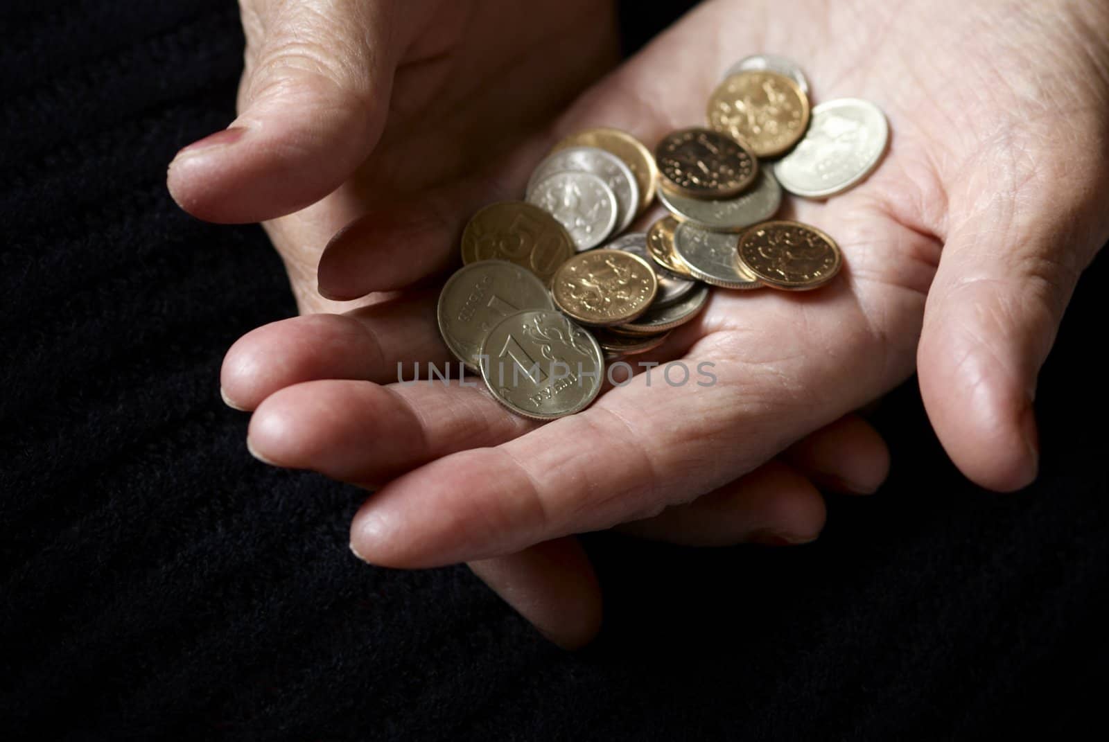 special photo toned p/x, focus point on money(selective)