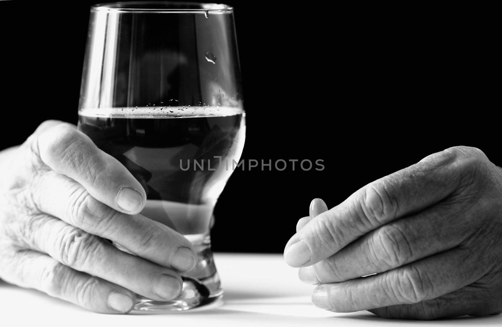 special toned photo f/x, focus point on the pill