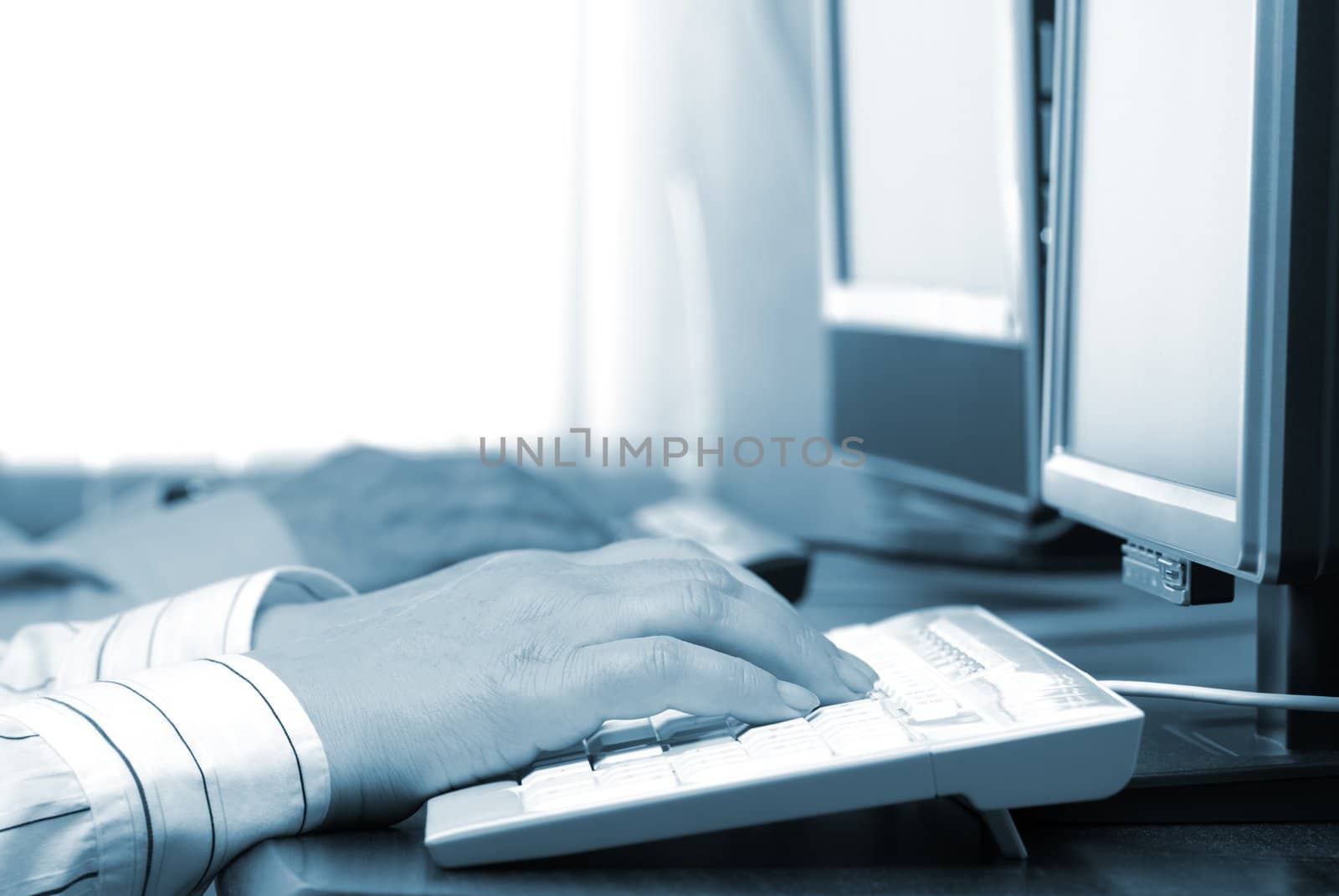 special toned photo f/x, focus point on nearest hand of woman