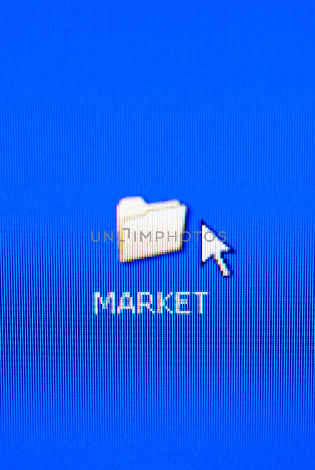 Market folder on the pc screen by Kuzma