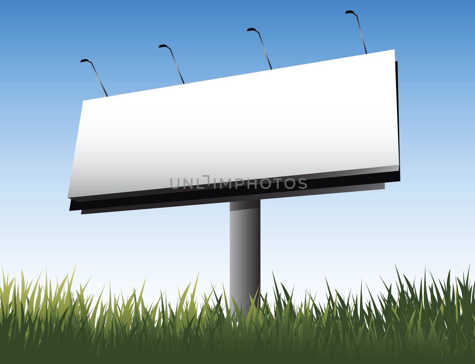 empty white screen for text or design and summer fresh green grass