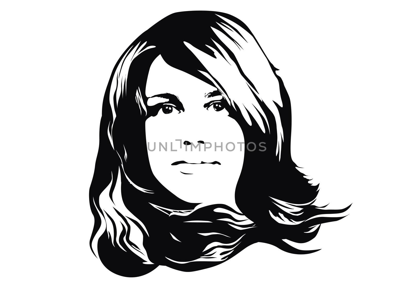 yound woman with wide open eyes