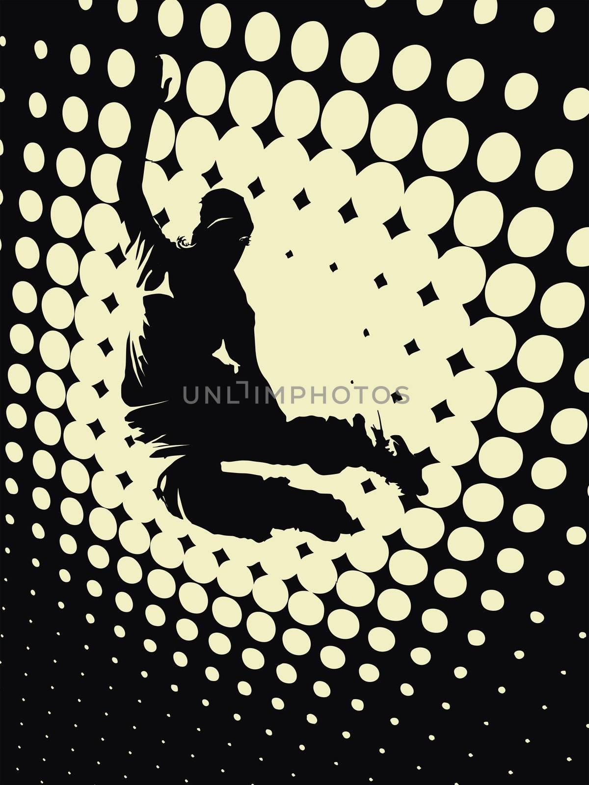 sport concept with abstract background with dots