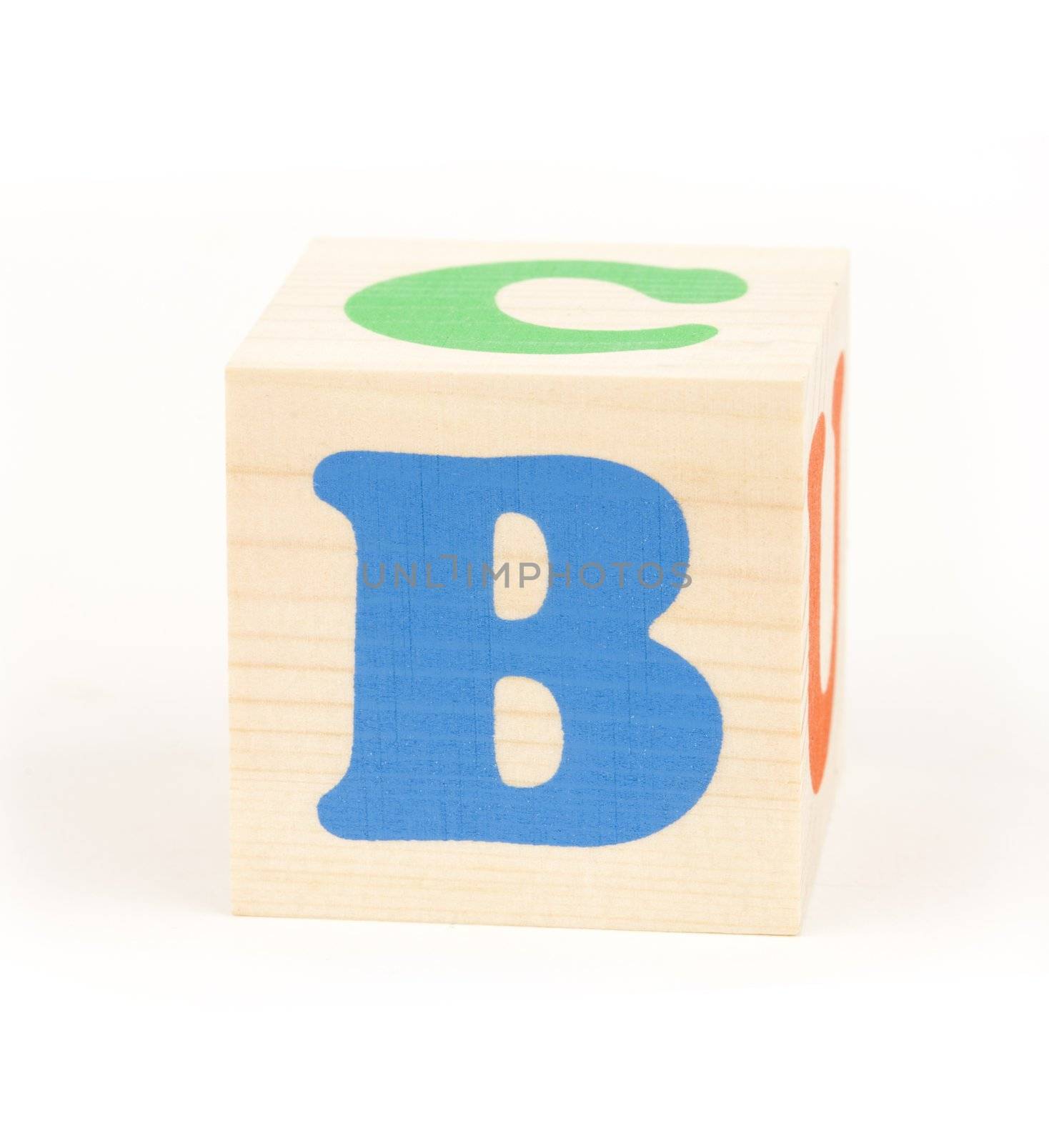 brick with letter "b", isolated on white background