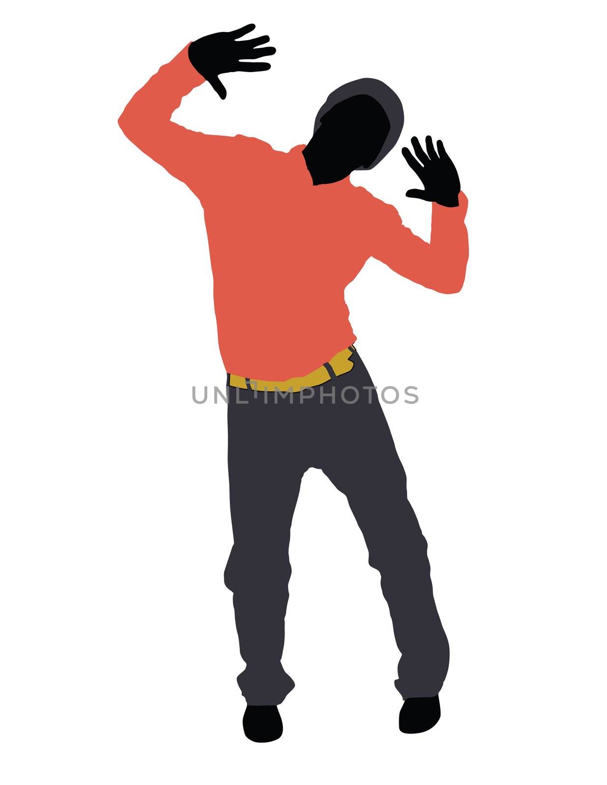 young man isolated on the white background