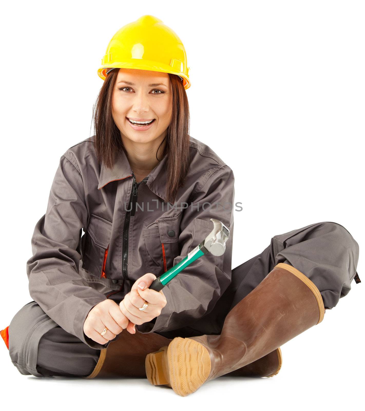 Female construction worker by vilevi