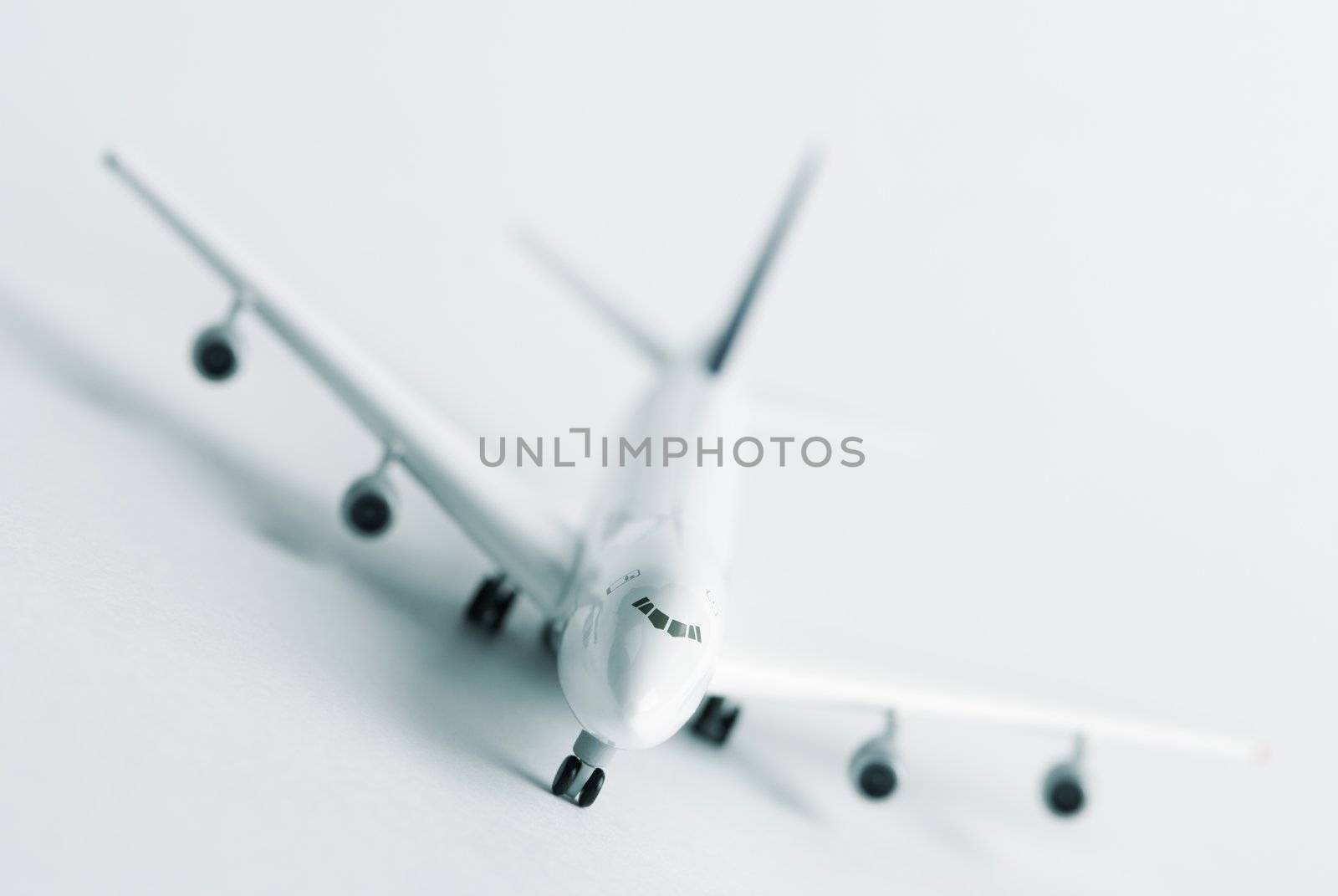 special toned ,focus point on nearest part of aircraft