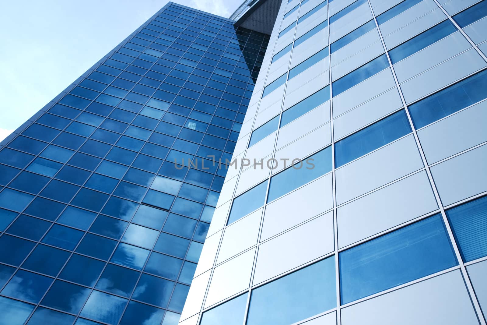 special blue toned ,sky and clouds reflection