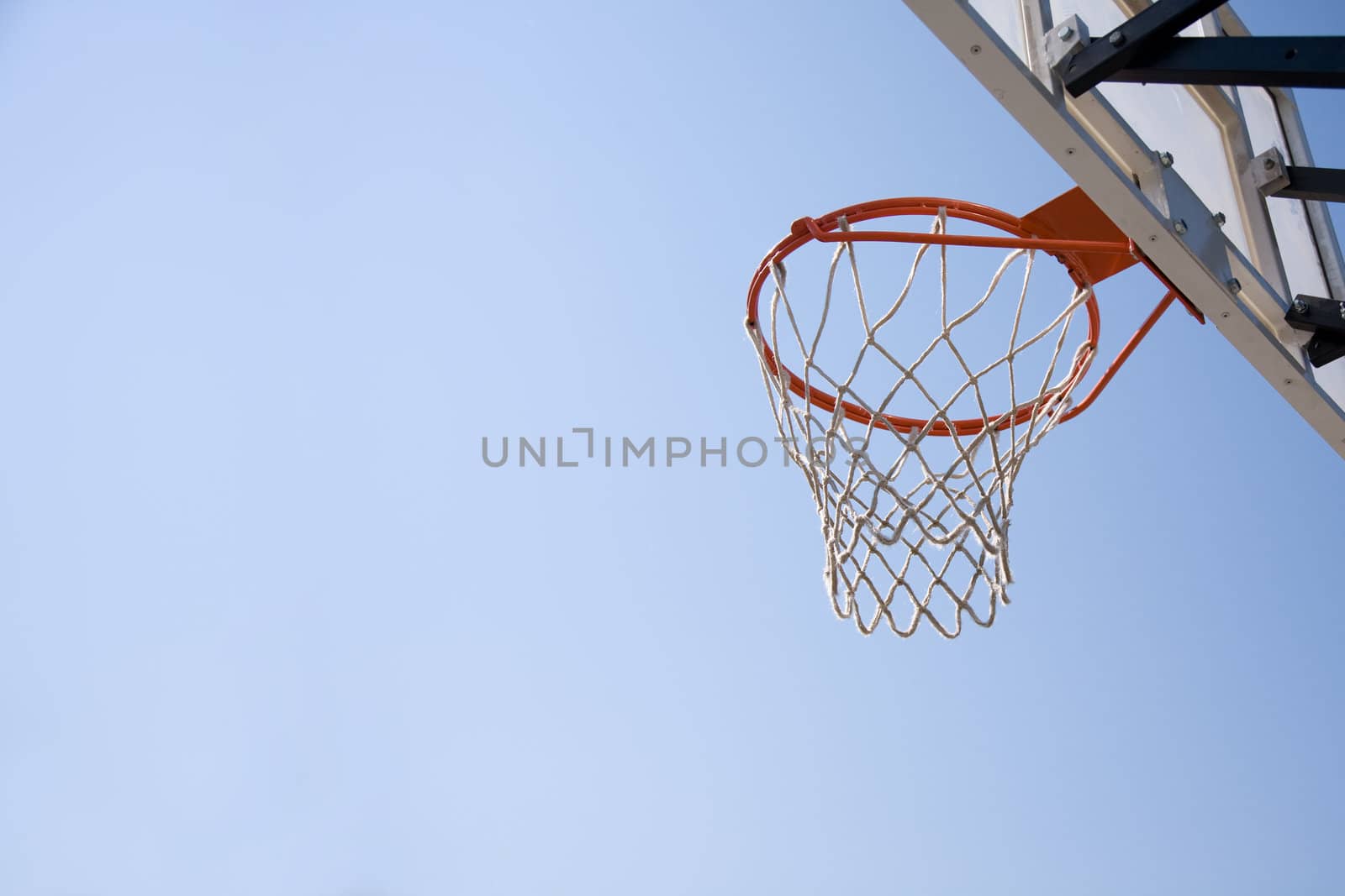 on blue sky background, selective focus on nearest part