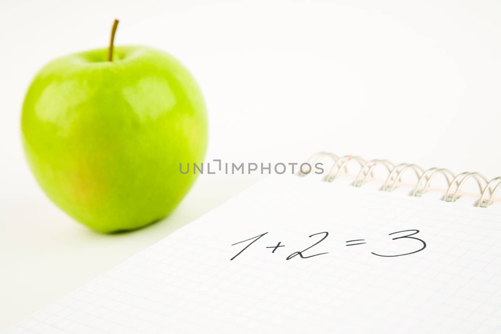 isolated on white background, focus point selective