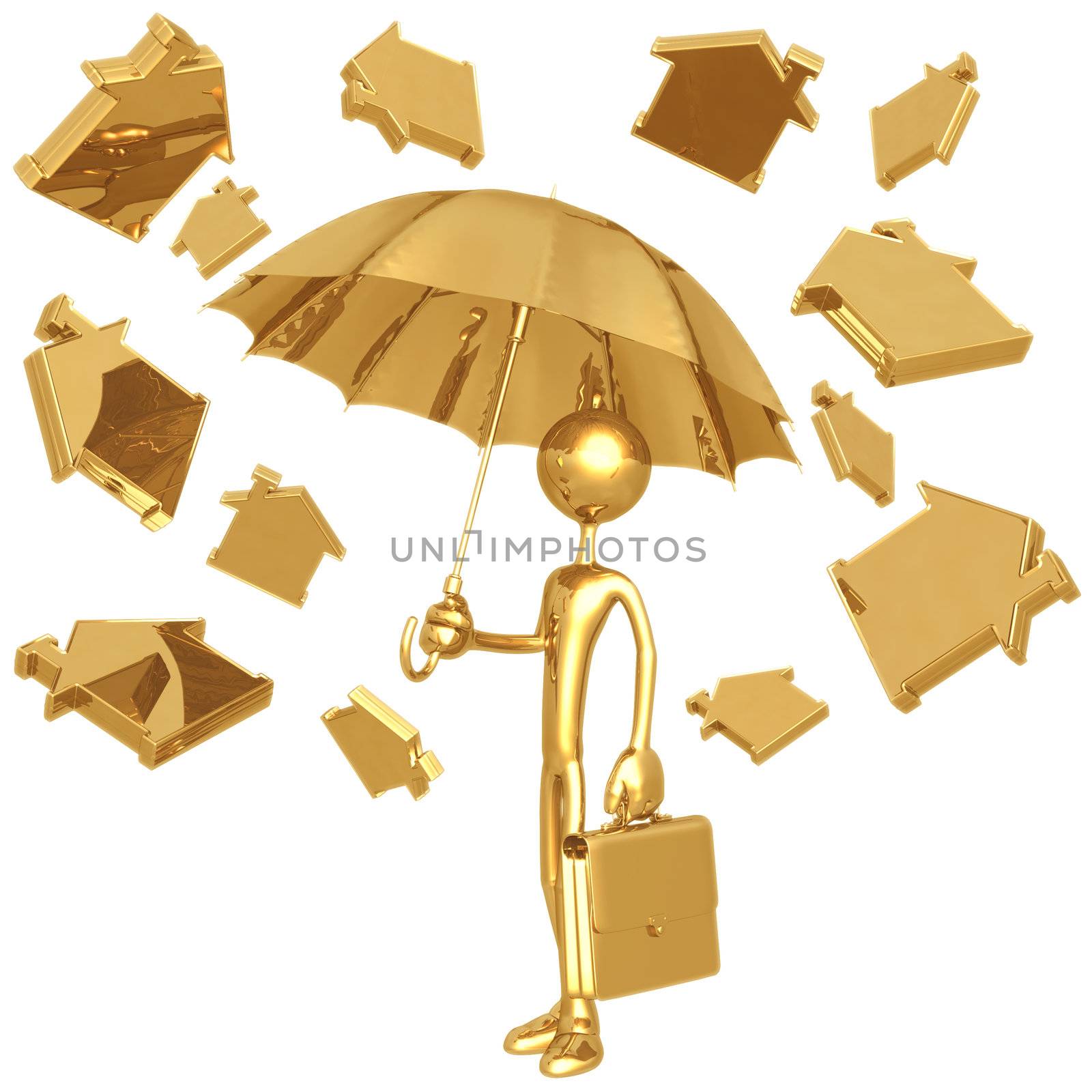 Raining Golden Home Symbols by LuMaxArt