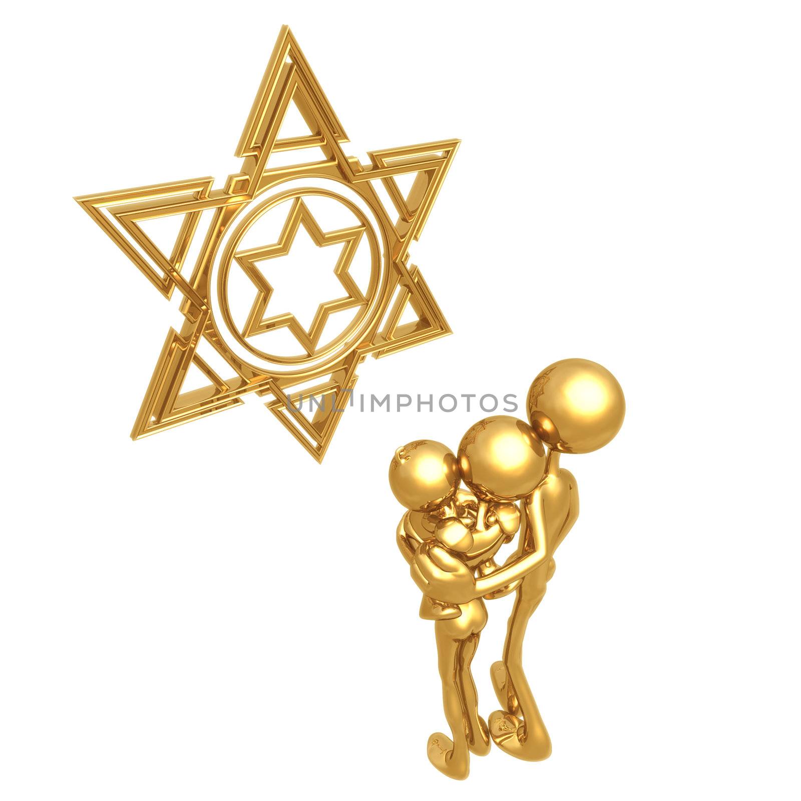  Golden Family With Star of David by LuMaxArt