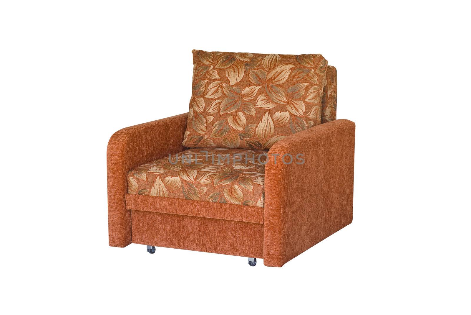 A armchair isolated on a white background