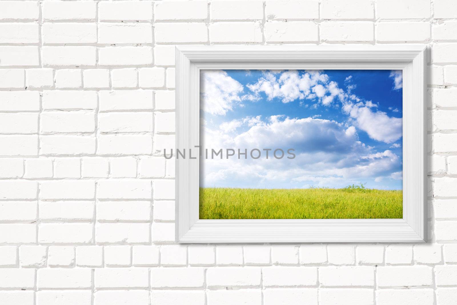 image on white wall, made from my images and photos
