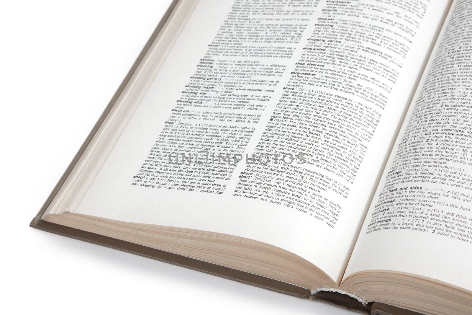 open book with clipping path and soft shadow,selective focus
