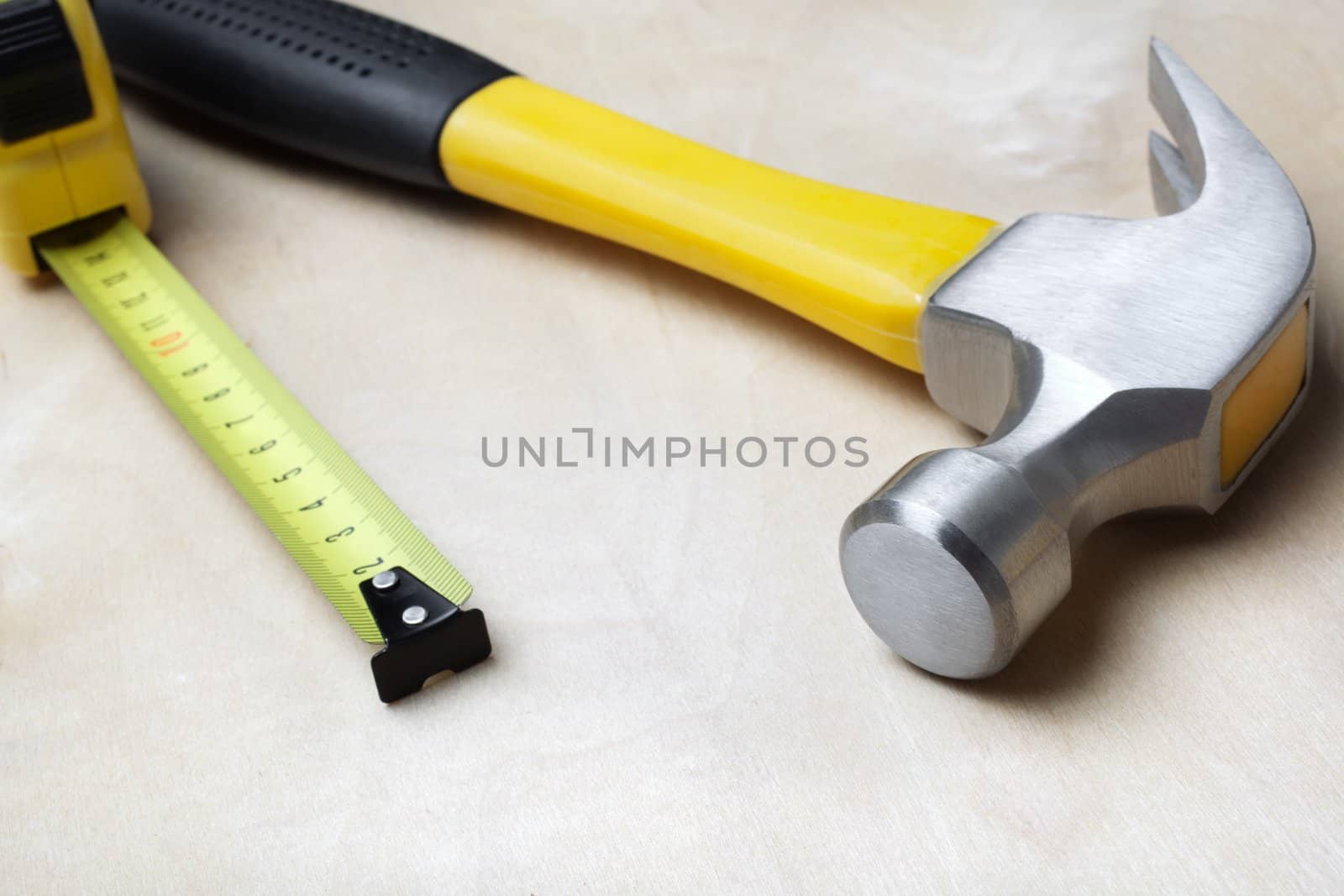 working tools, great industrial concept ,selective focus on hammer
