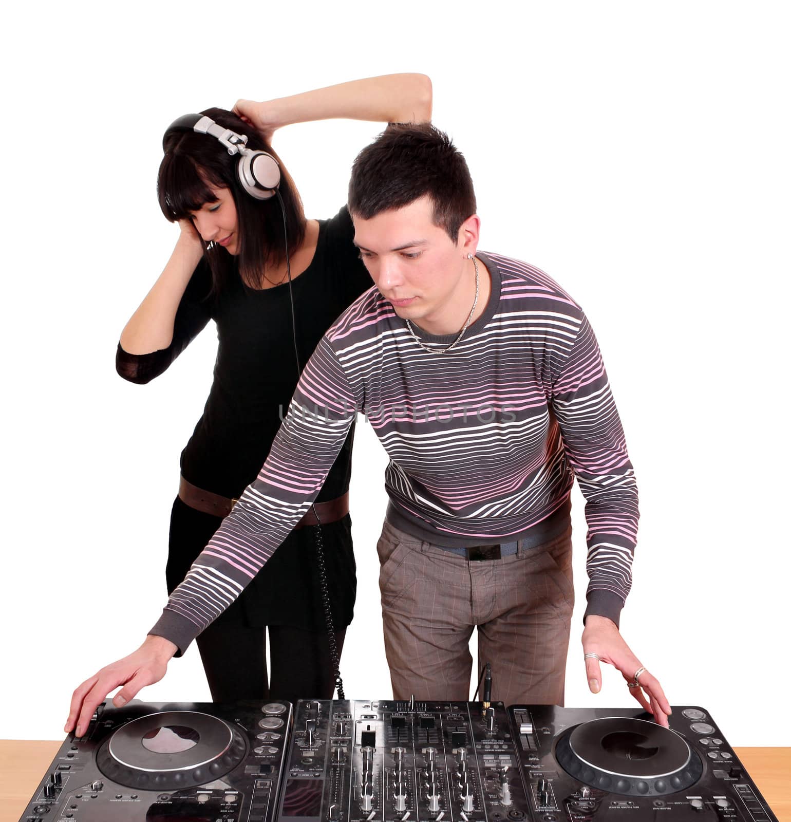 dj and girl by goce