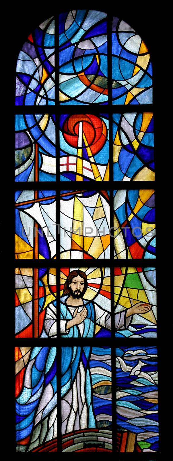 Jesus Calms a Storm on the Sea