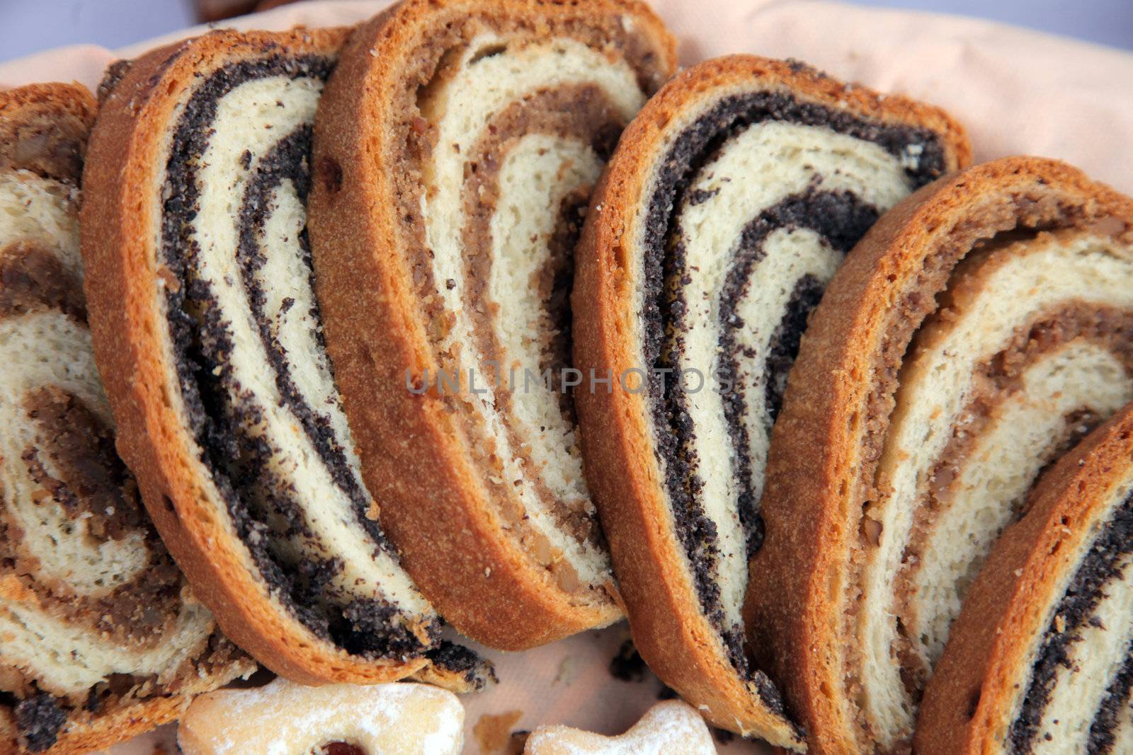 Poppy seed and walnut rolls