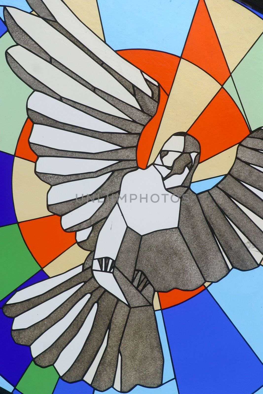 Holy Spirit Bird, stained glas