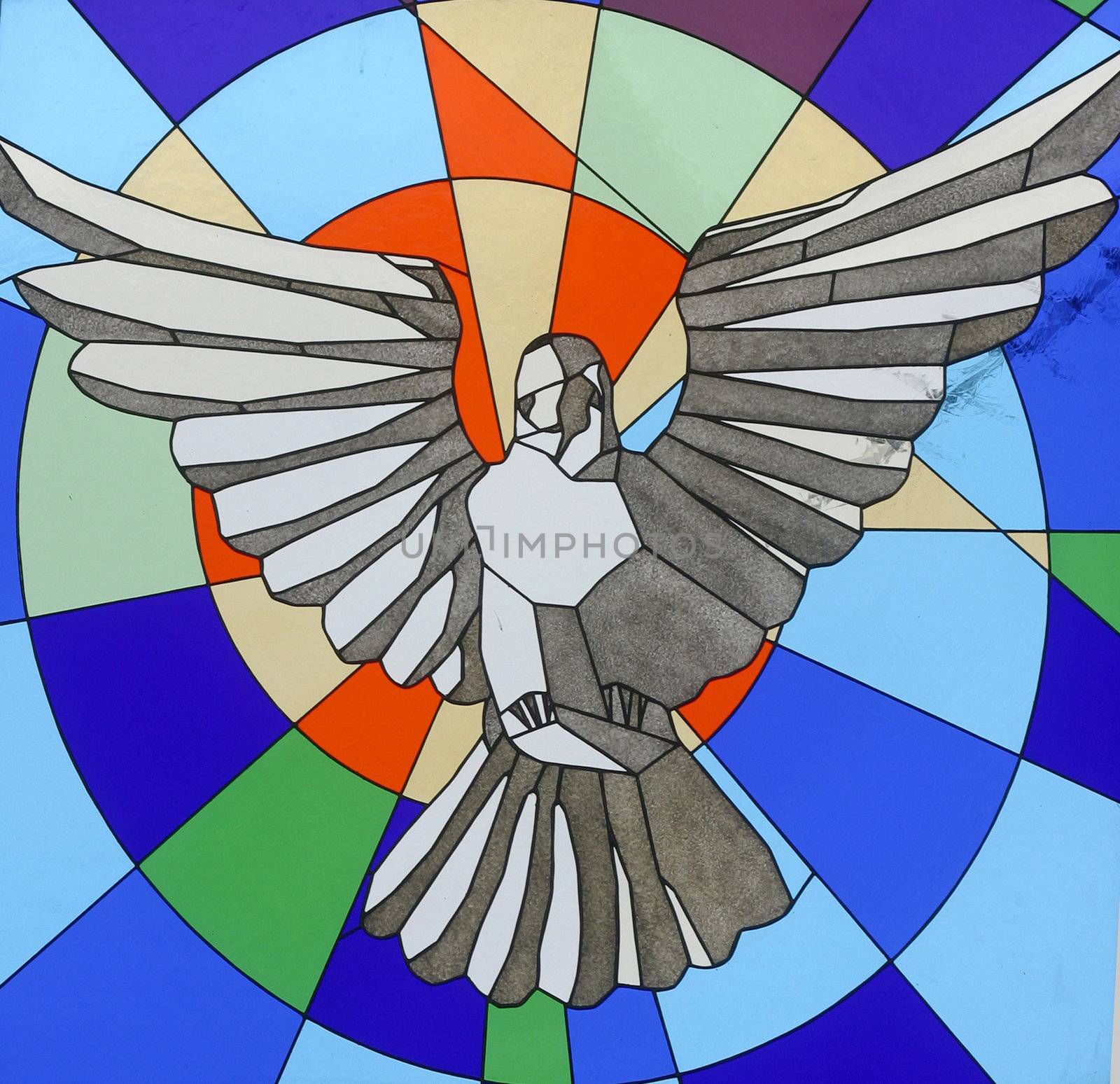 Holy Spirit Bird, stained glas