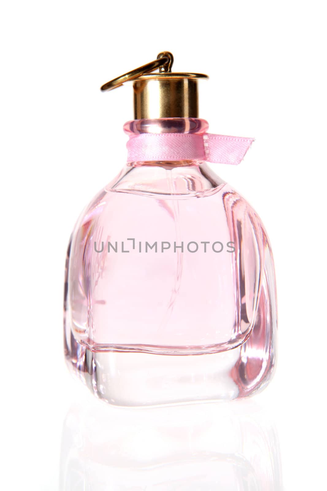 Perfume bottle on the white background