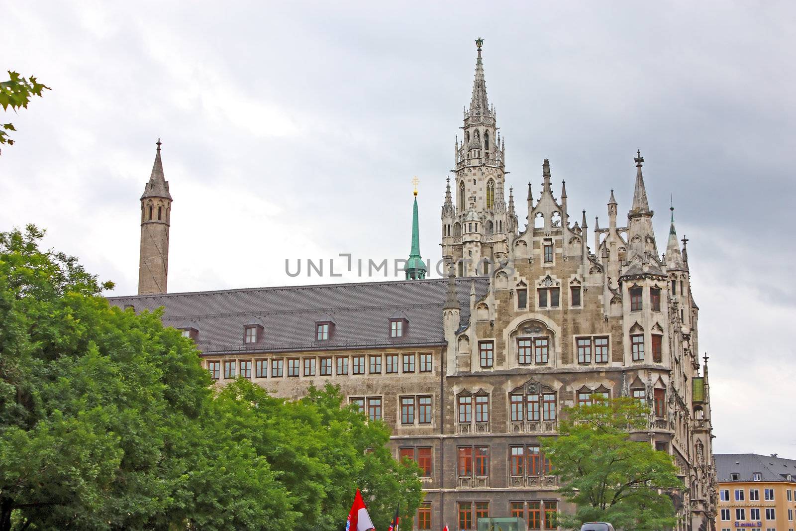 View of the Munich new city hall