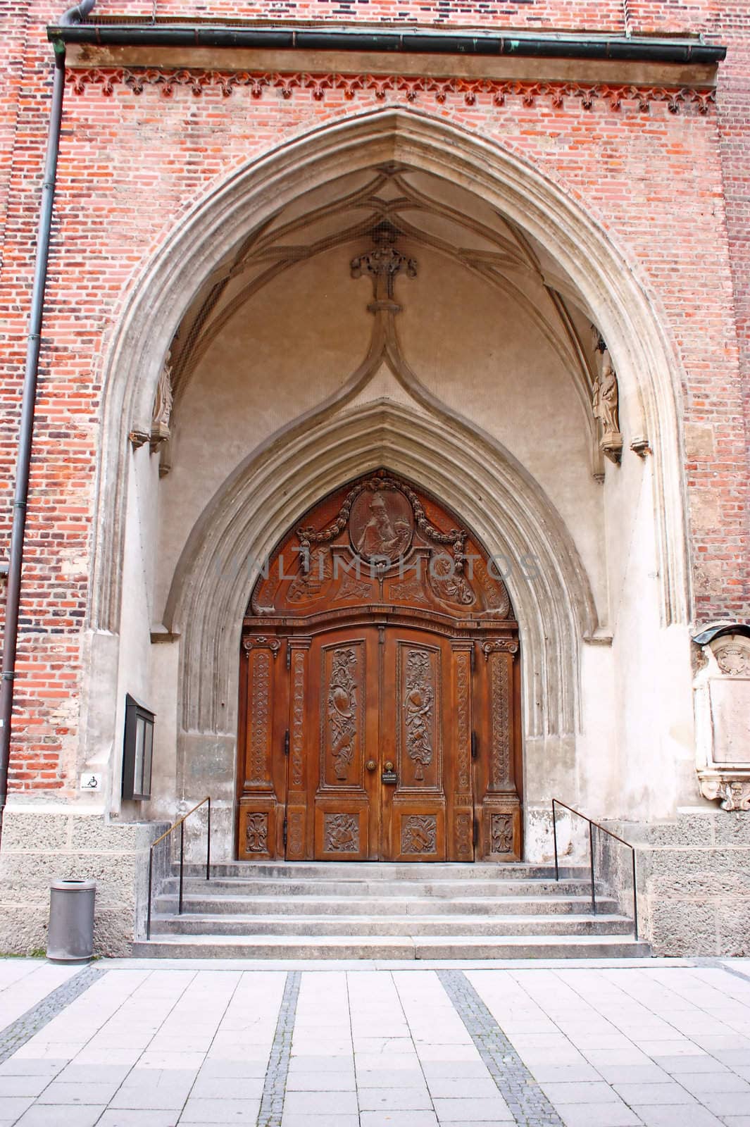 One of the Entrances to Frauenkirche, the famous church in central Munich