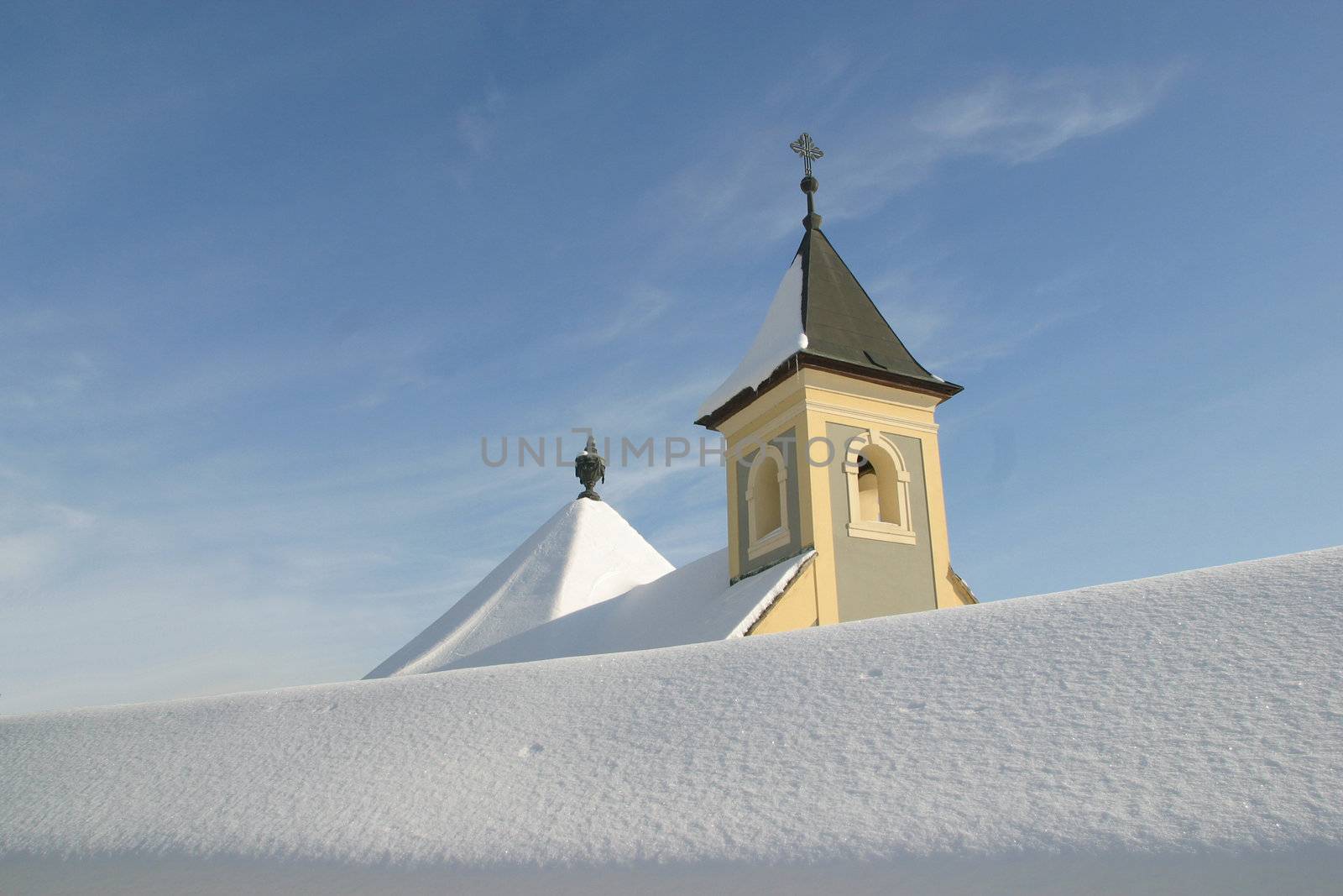 Church in snow