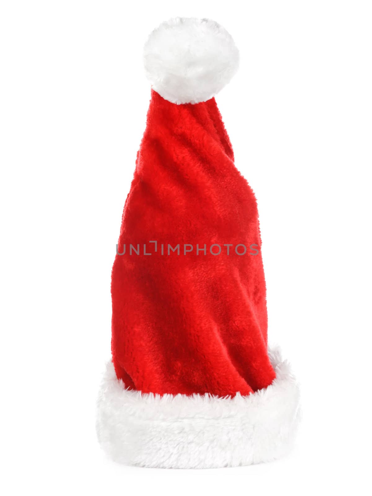 Santa red hat on white background