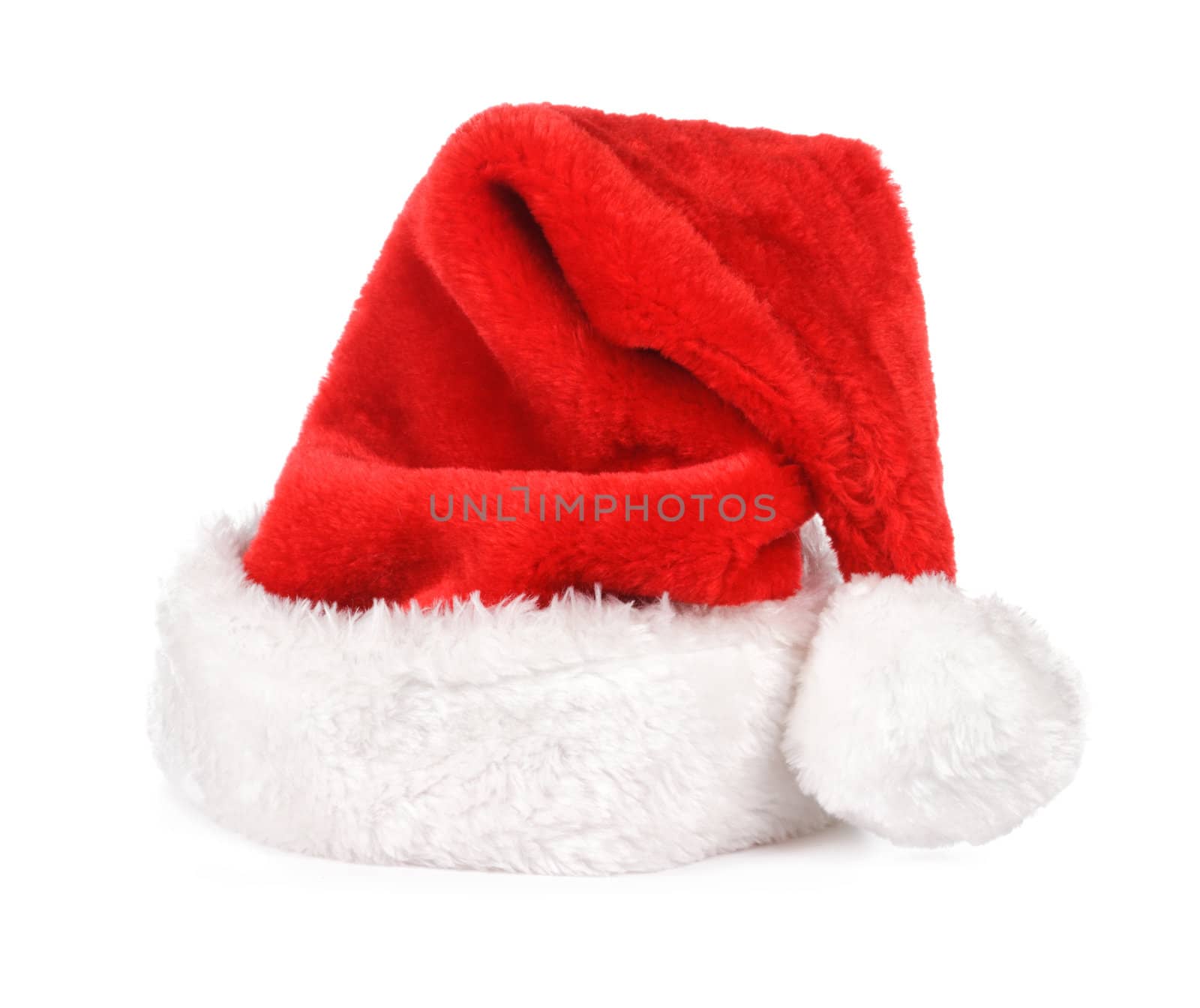 Santa red hat on white background