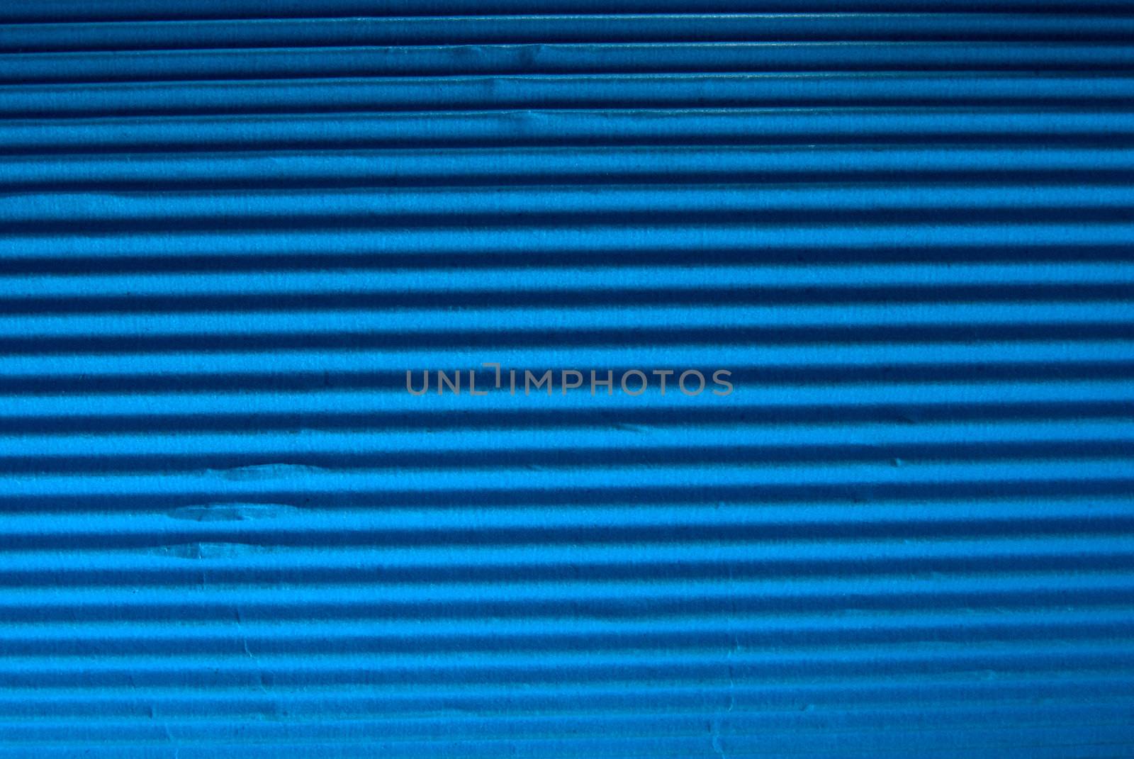 Blue Corrugated cardboard texture. by cienpies