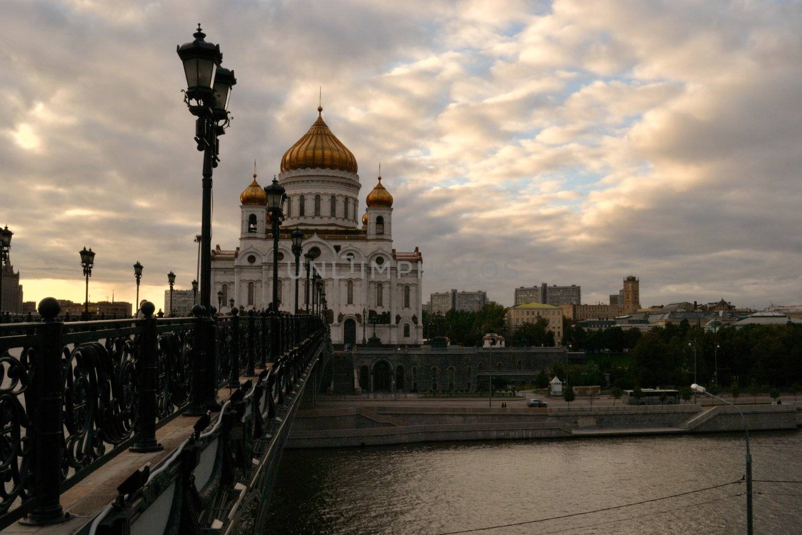 The view of the Cathedral of Christ the Saviour in Moscow