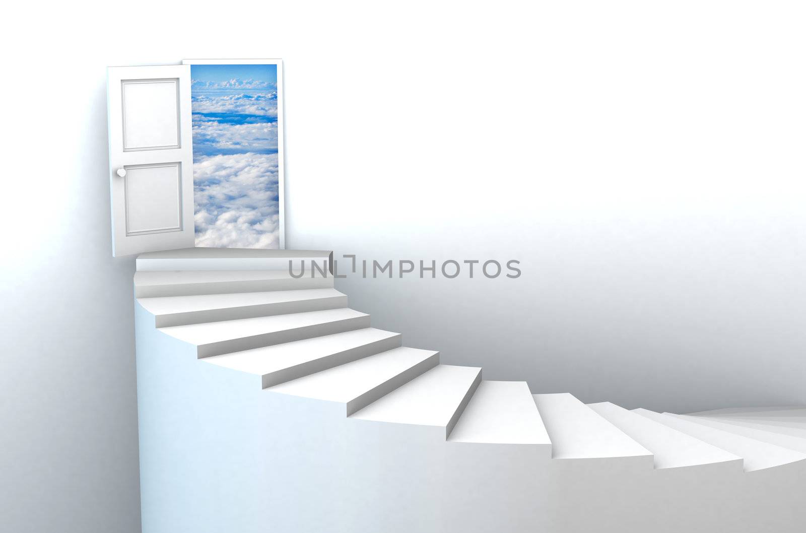 3d Stairs to open heavens door by cienpies