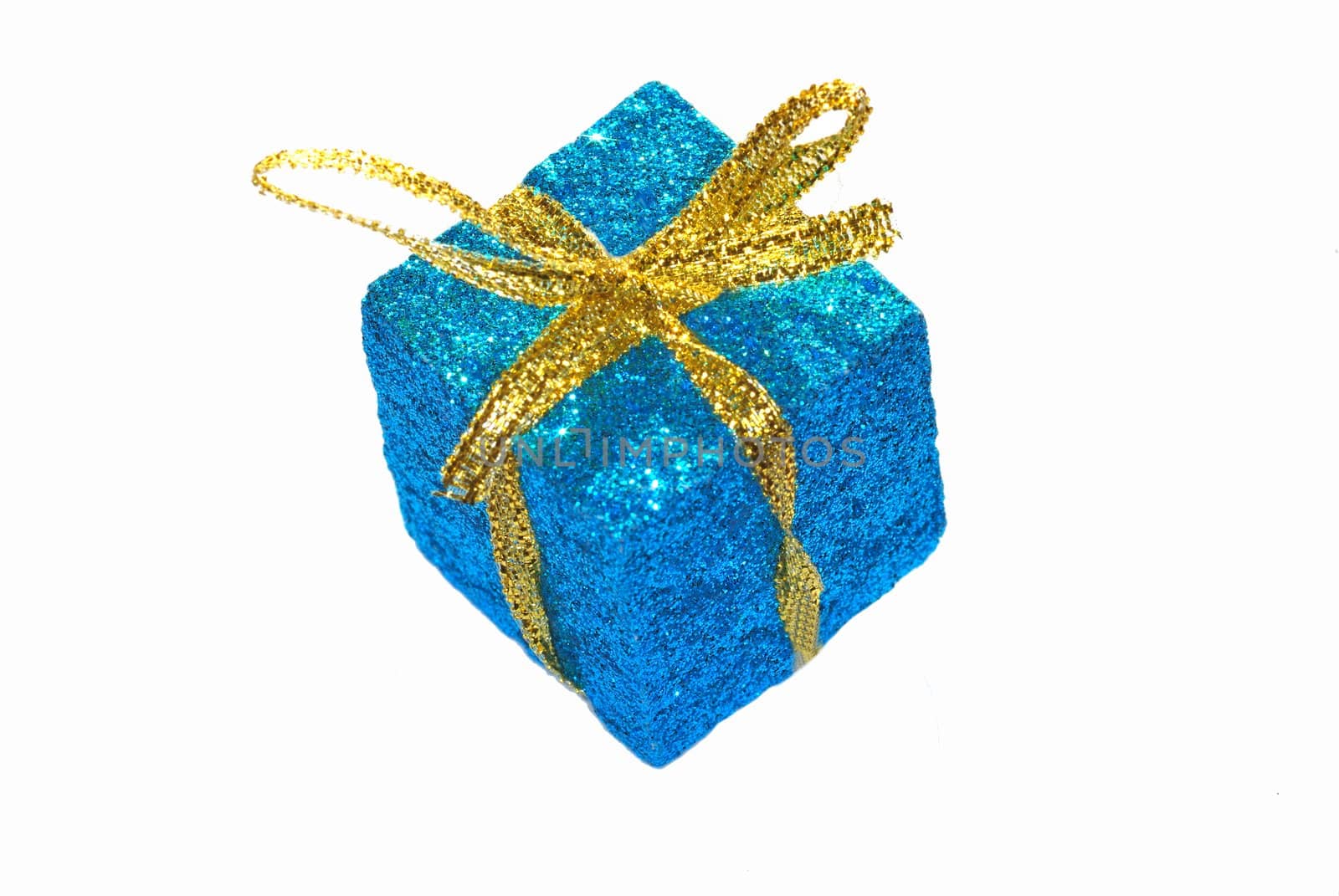 Blue christmas parcel