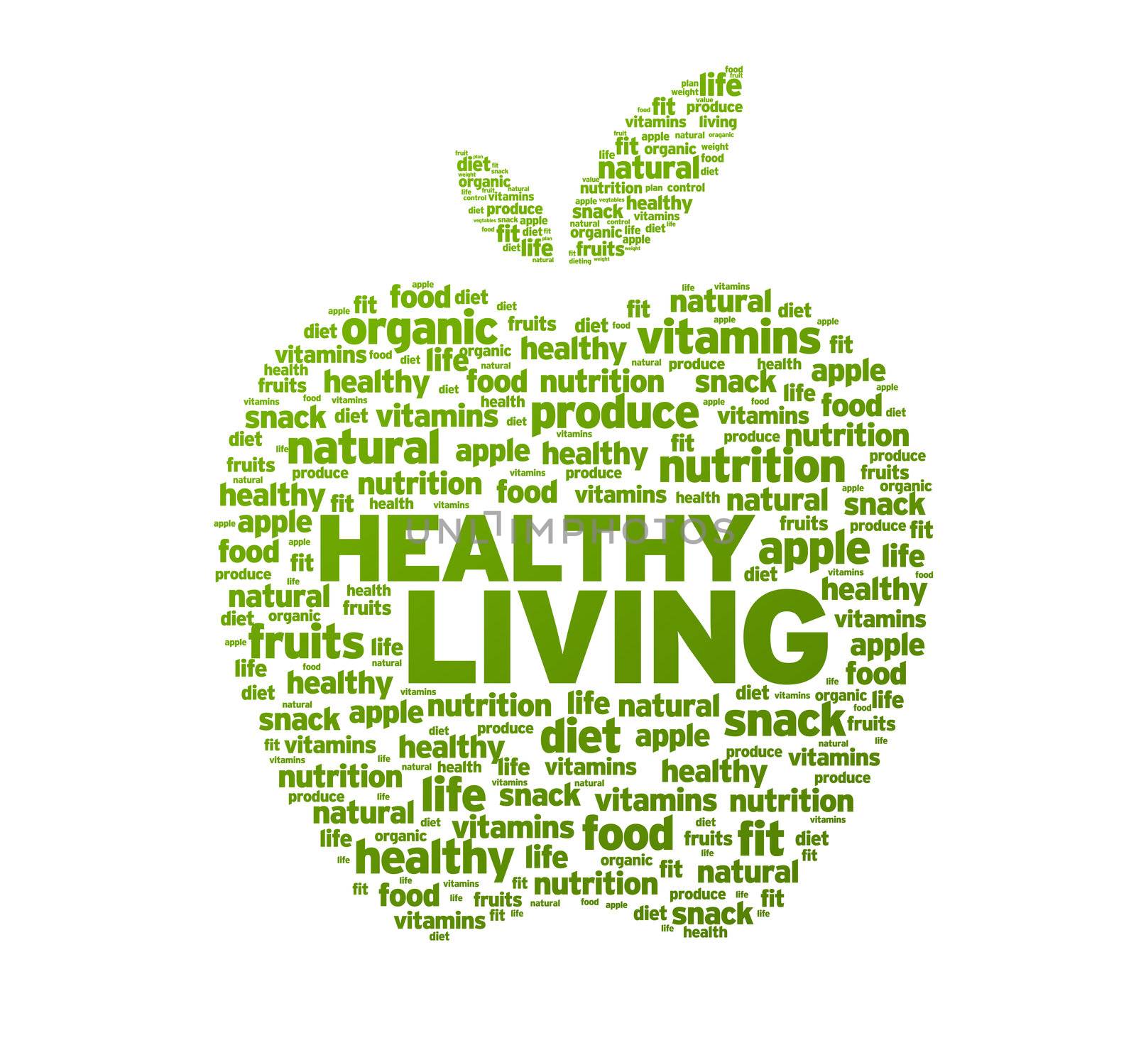 Healthy Living Apple Illustration by kbuntu