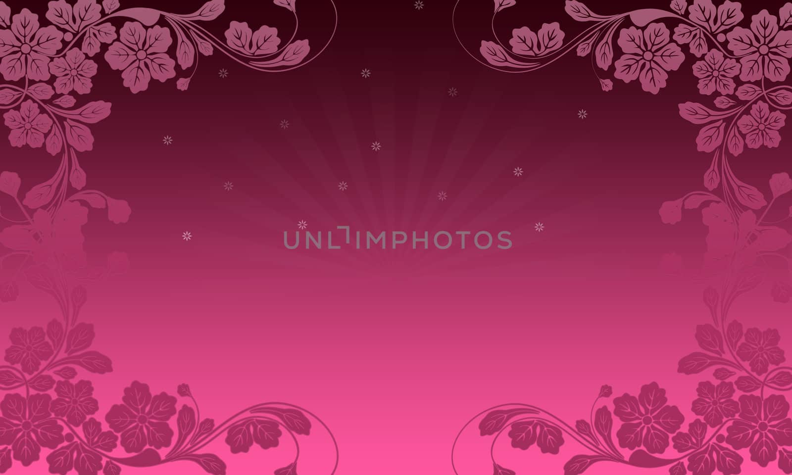High resolution pink wallpaper with floral elements. 