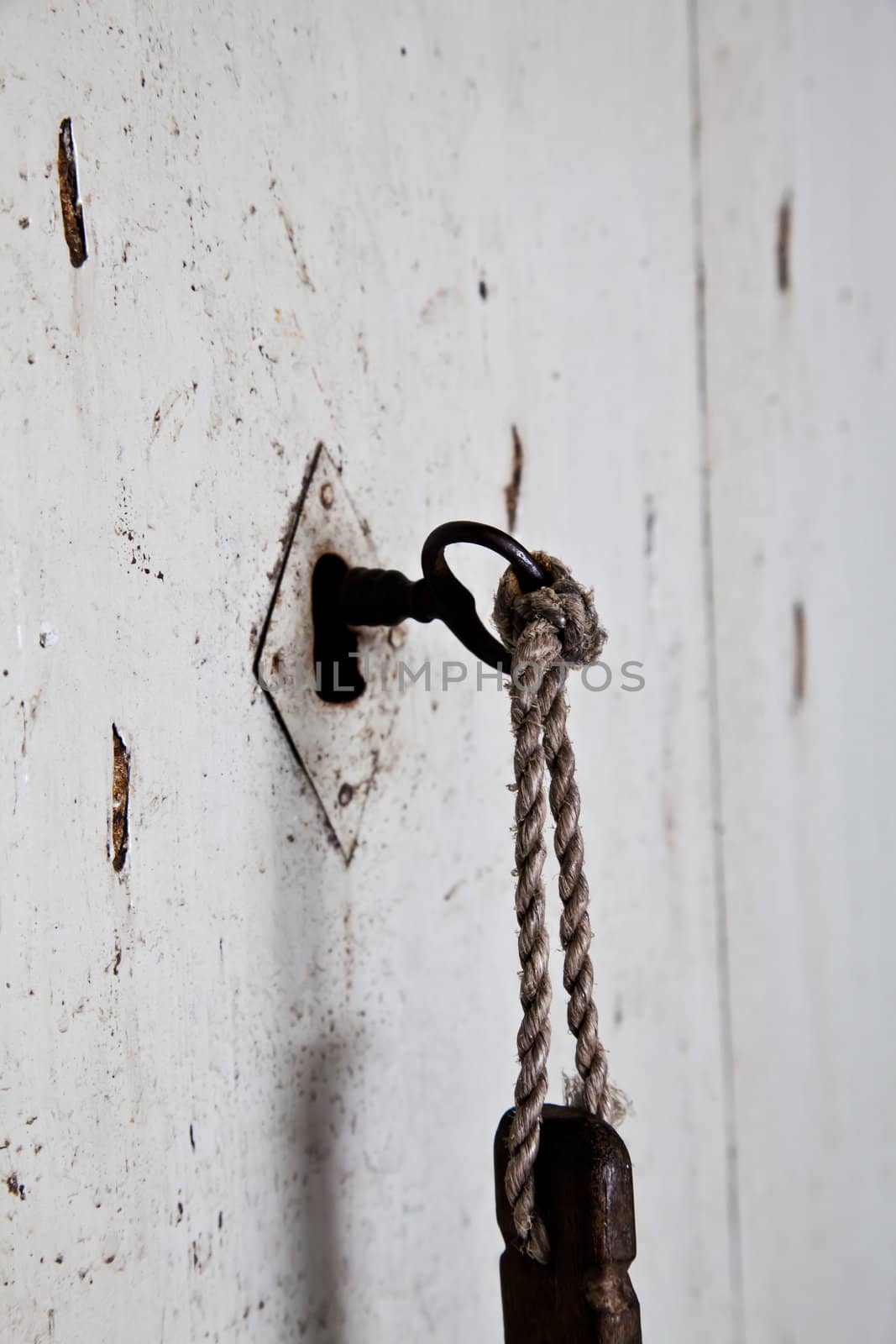More than one hundred years old for this key and this door, Italy, Asti town