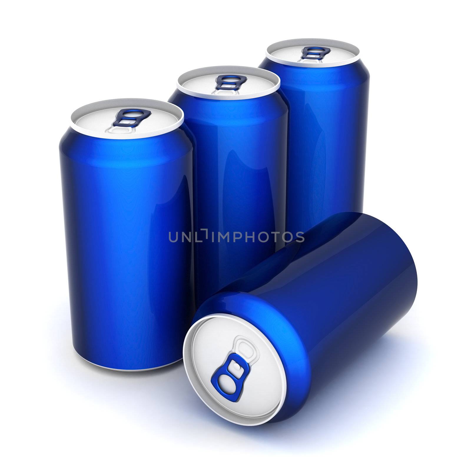 Image sealed aluminum can with a drink