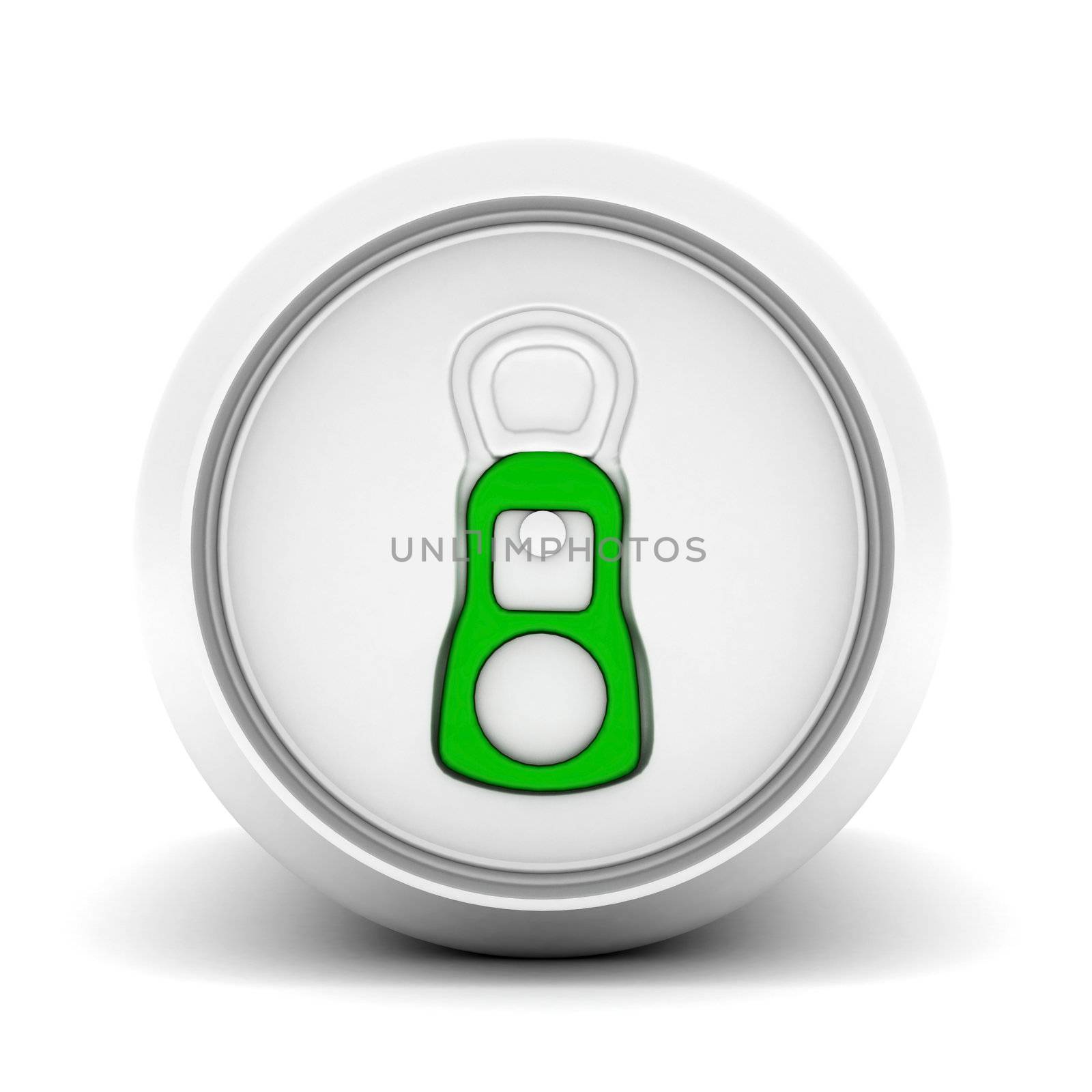 Image sealed aluminum can with a drink