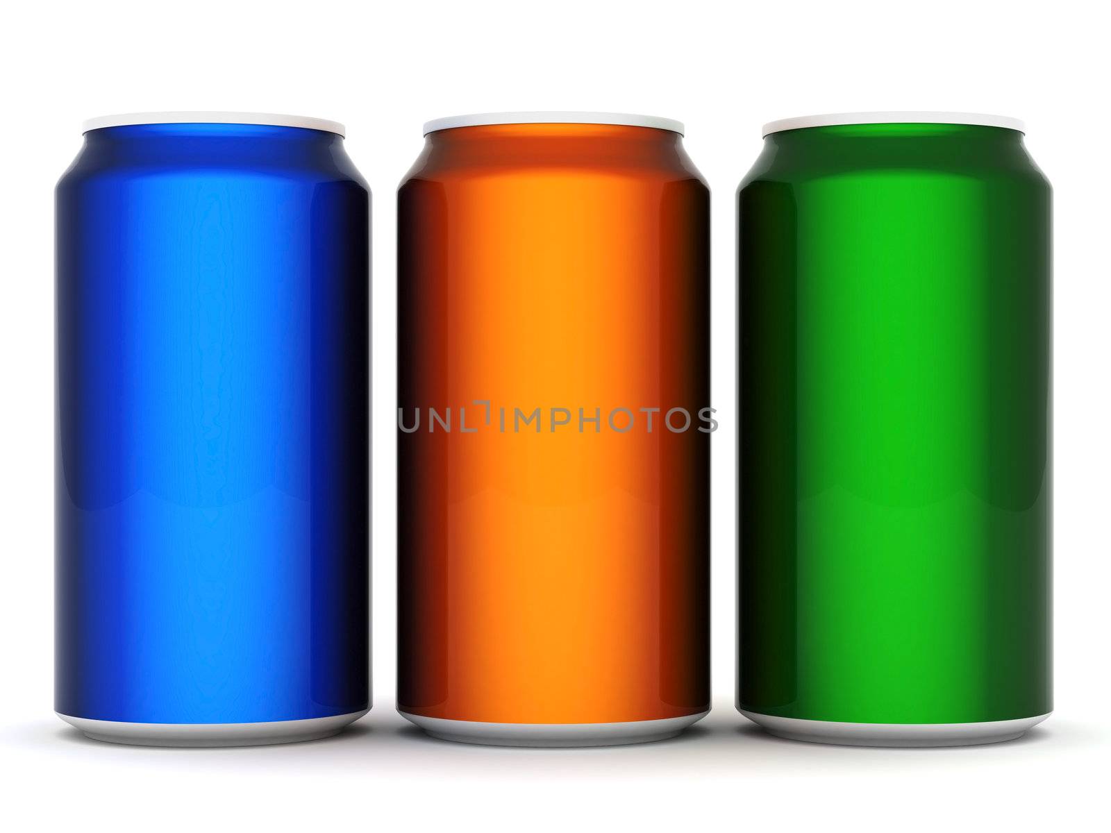Image sealed aluminum can with a drink