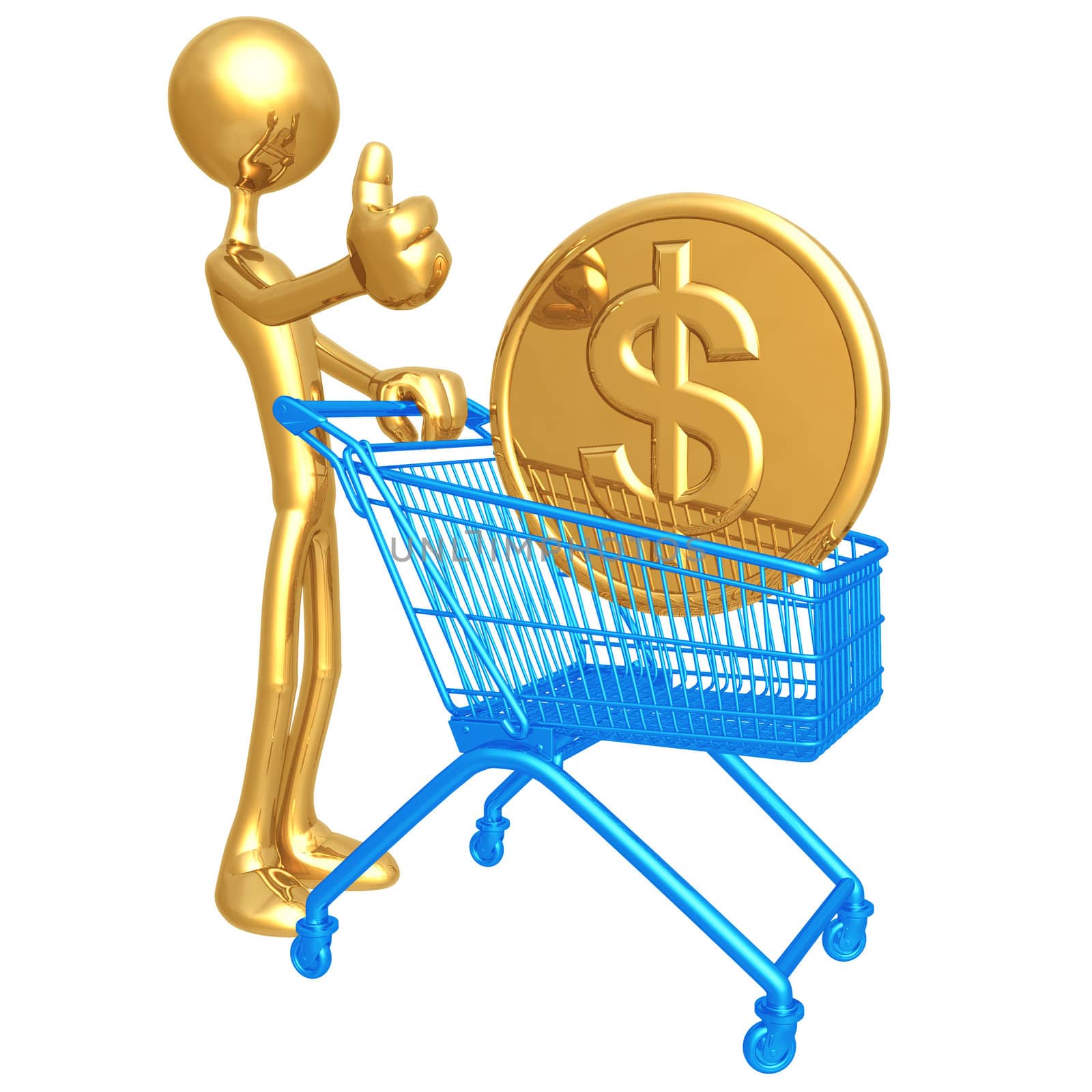 Shopping Cart Dollar by LuMaxArt